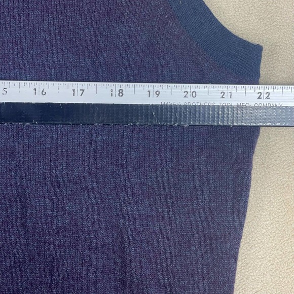 Samuel‎ Windsor Mens L Front Button Knit Vest Pockets Regular Fit Wool Cotton - Picture 5 of 10